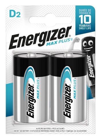 Energizer Max Plus D/LR20, 2-pack