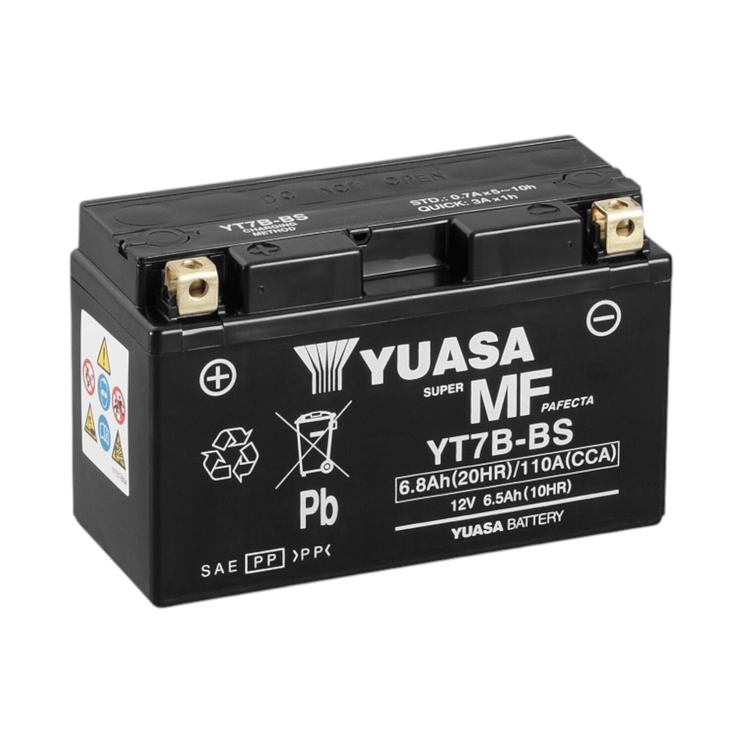 Batteri Yuasa 12V 6,8Ah - Förfyllt och Laddat