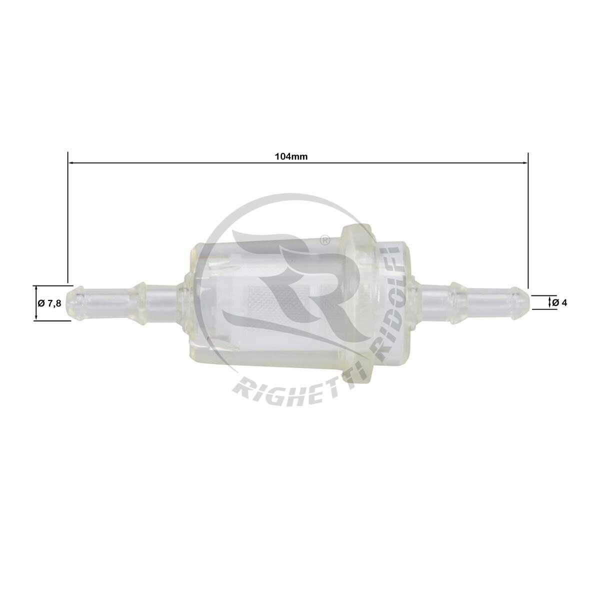 Bensinfilter, stort (L: 104mm)