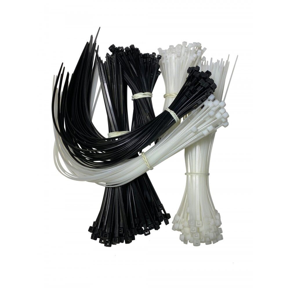 Buntband 600-pack 2,5-3,6mm Svarta/Vita