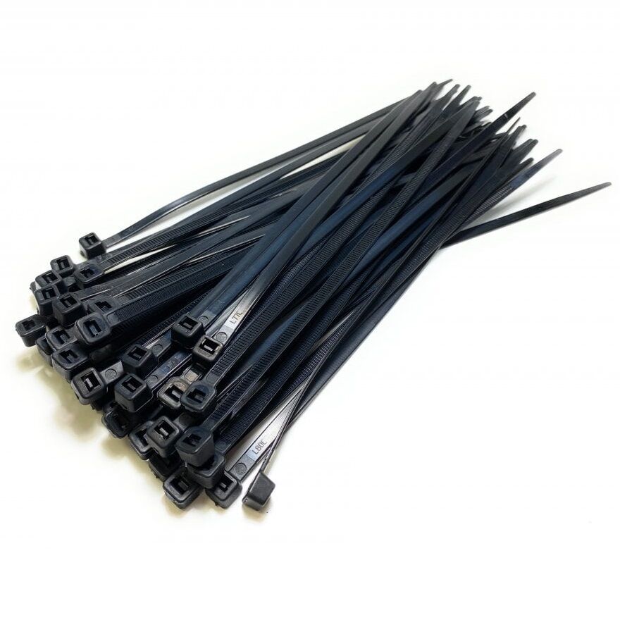 Buntband Svart 4,8x350mm, 50-pack