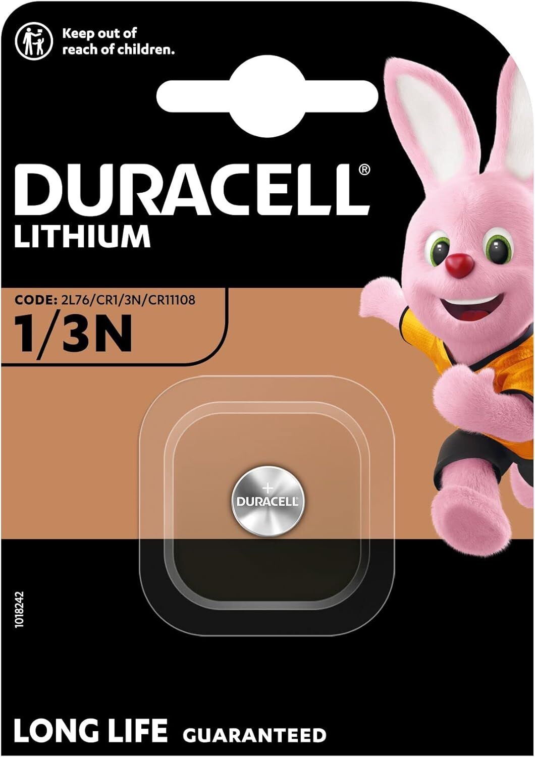 Duracell CR-1/3N Lithium 1-pack blister