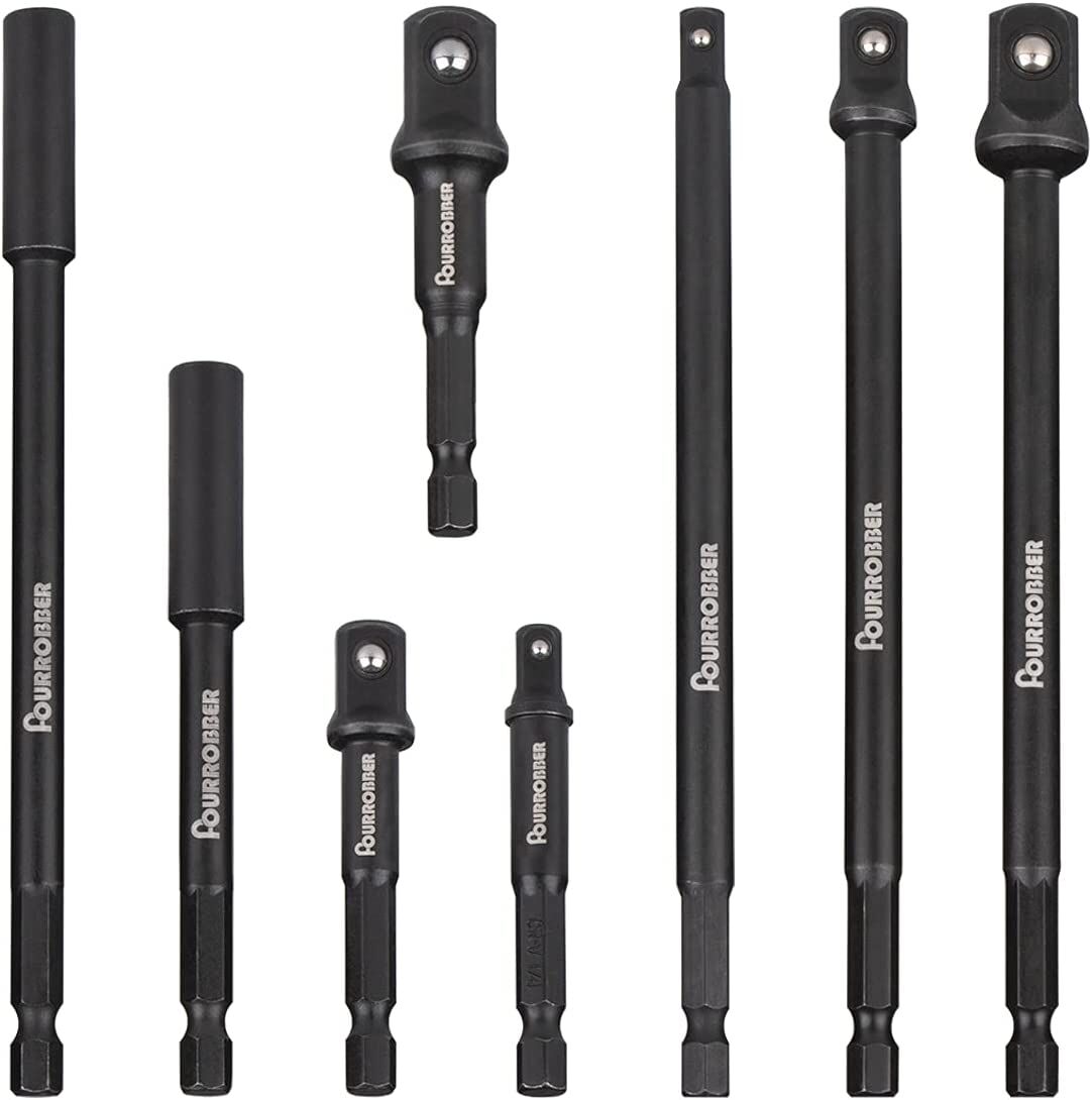 Hylsadaptersats inkl bitshållare, 8 delar