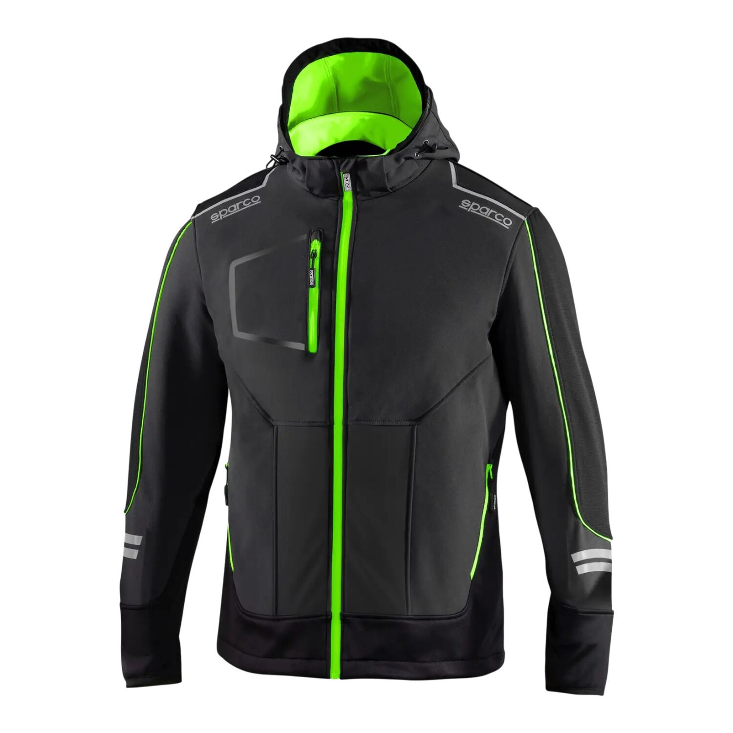 Jacka Sparco York Soft-Shell, Grå/Grön - M