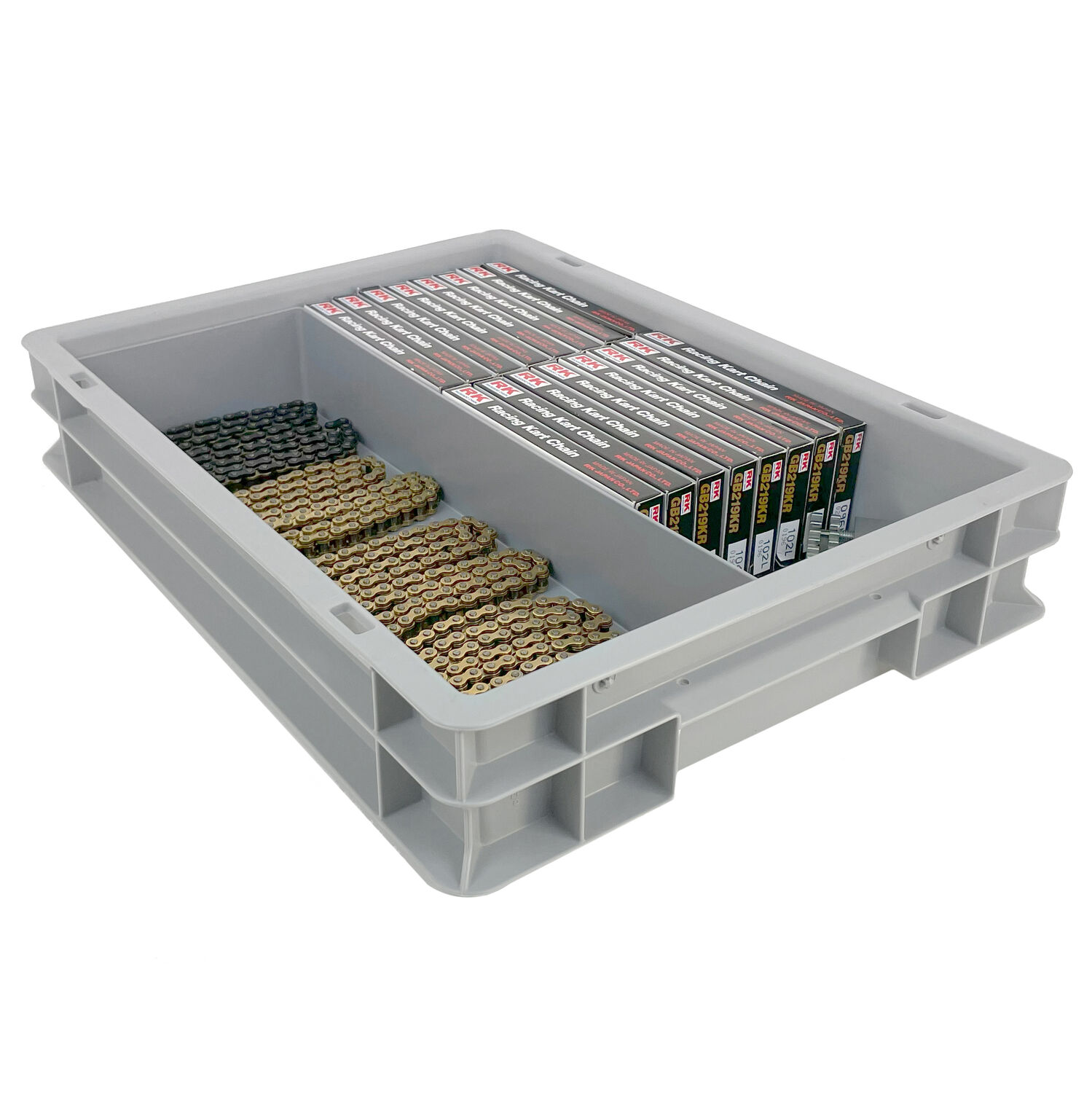 Kedjelåda Låg - Stapelbar back för kedjor och verktyg
