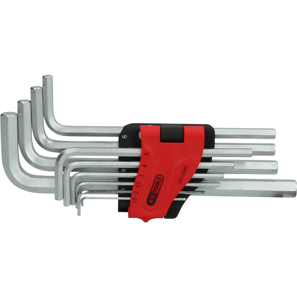 KS Insexnyckelsat 1,5-10mm, Vinklad, 10 delar