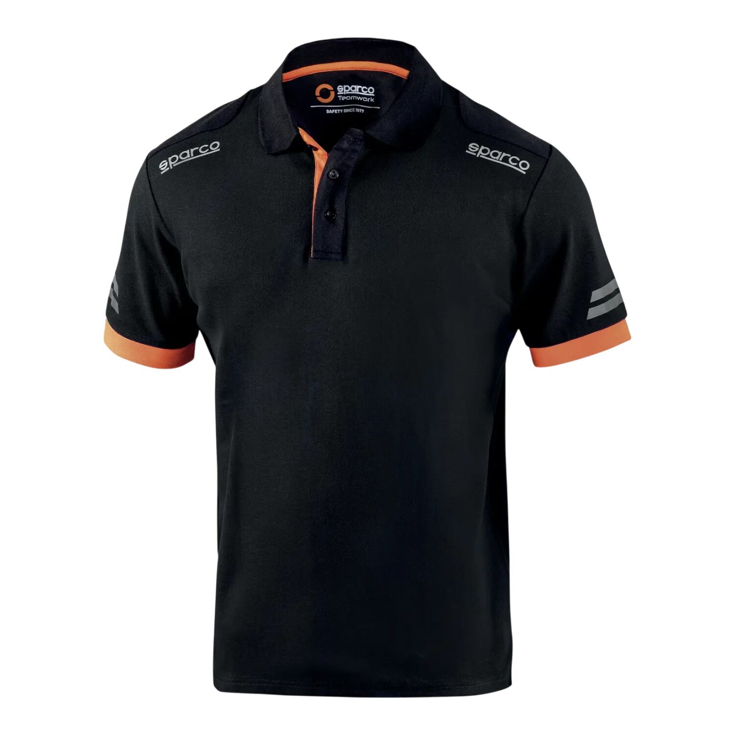 Piké Sparco Toledo, Svart/Orange - XS