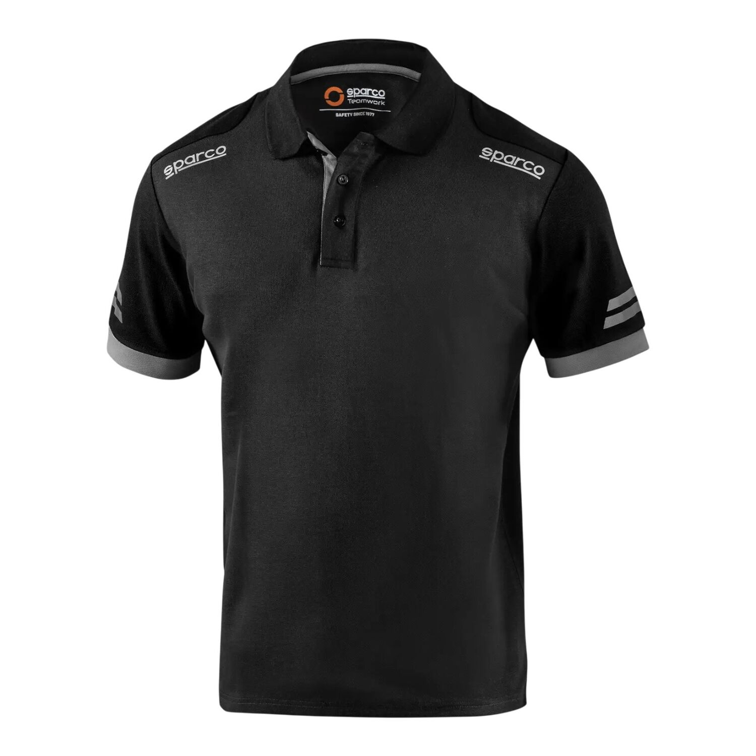 Piké Sparco Toledo, Svart/Grå - XL