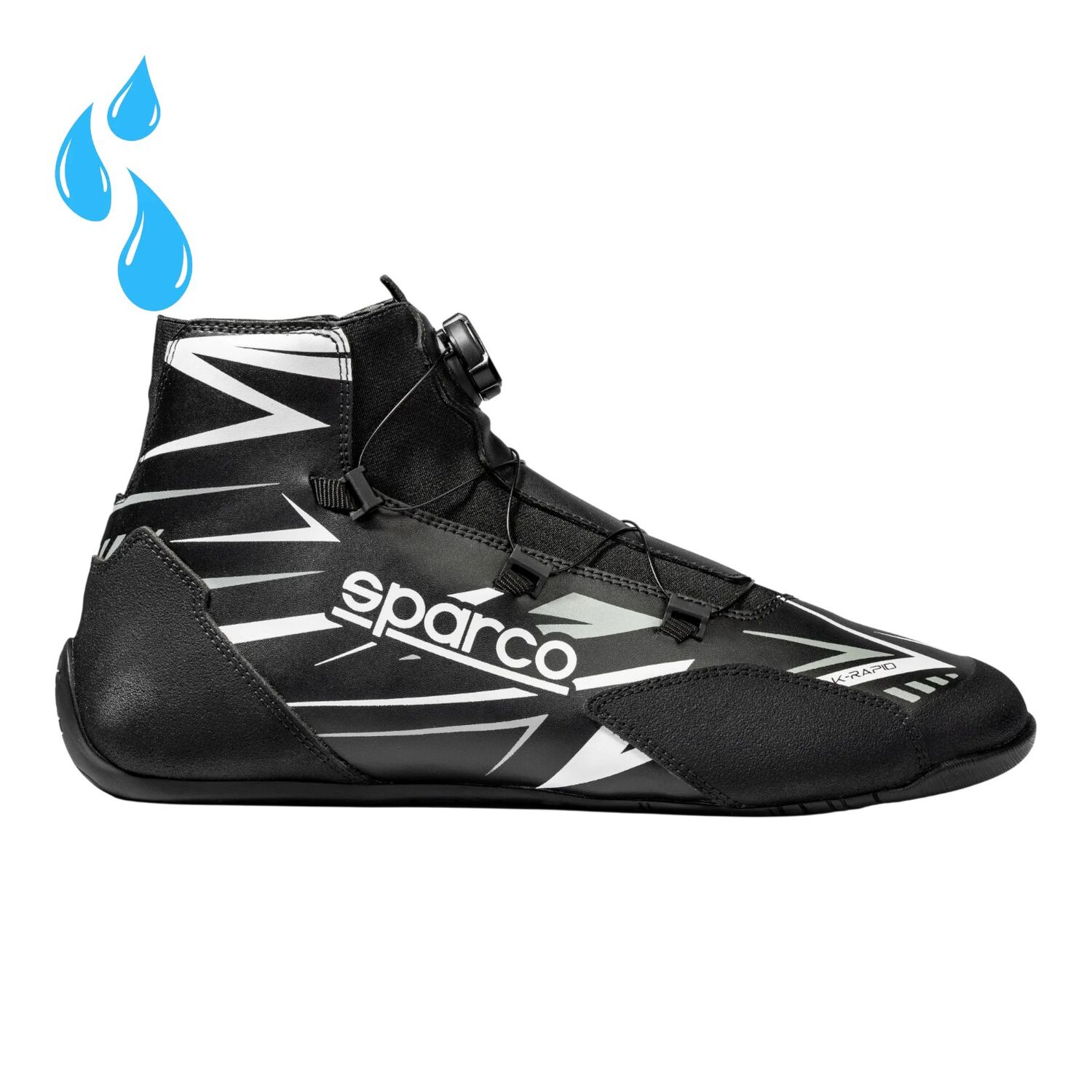 Sparco K-Rapid WP 8877, Svart/Vit - 35