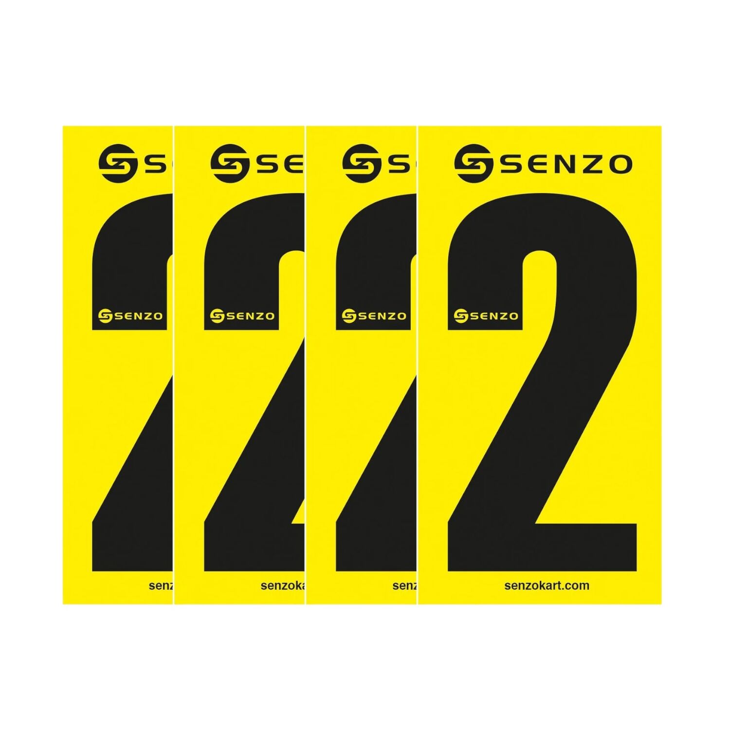 Siffror Svart/Gul 4-pack - Nr. 8