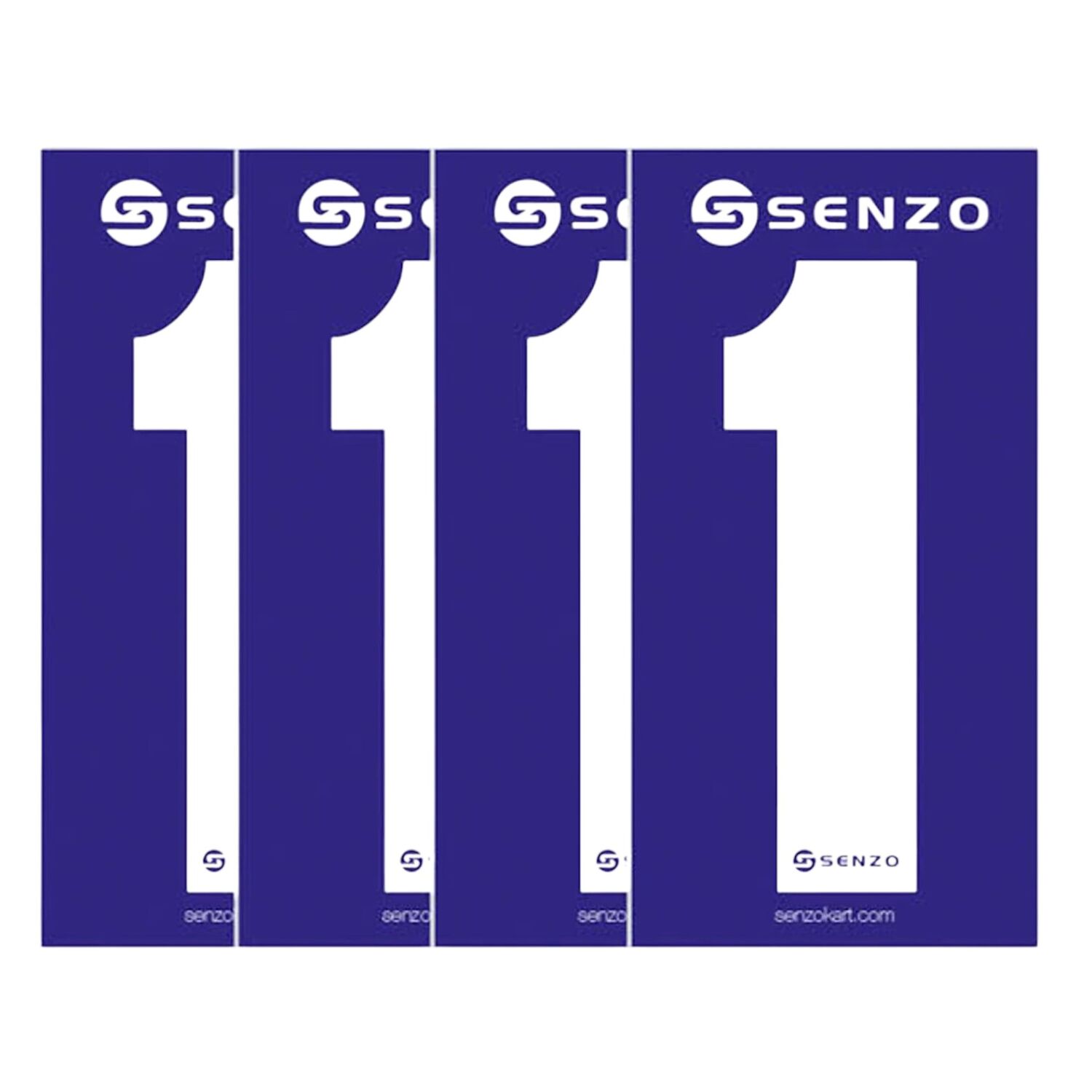Siffror Vit/Blå 4-pack - Nr. 8