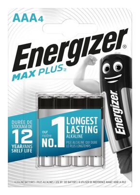 Energizer Max Plus AAA/LR03, 4-pack