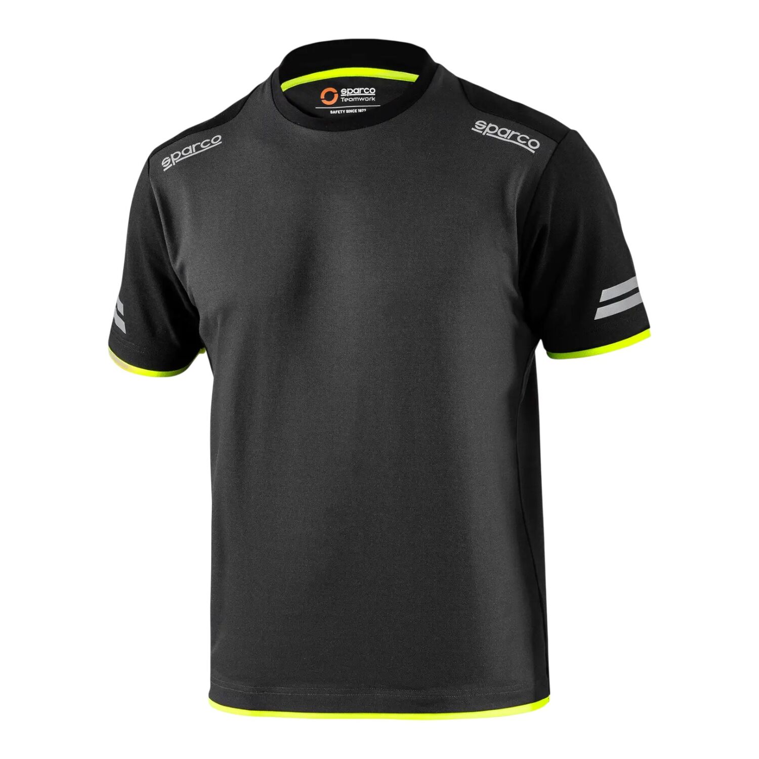 T-Shirt Sparco Tucson, Grå/Gul - XS